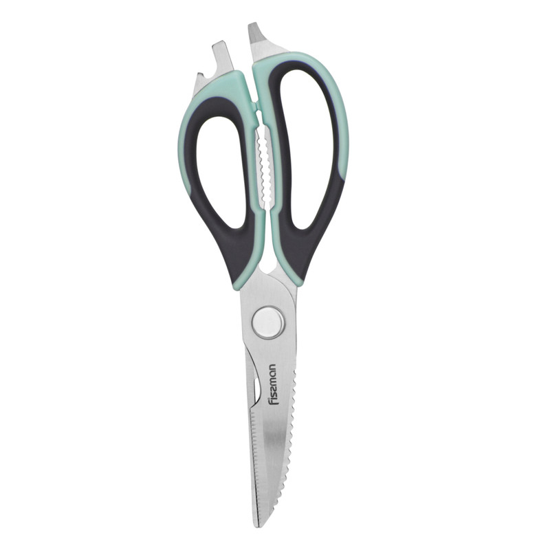 Fissman Kitchen Scissors Mint Green/Silver Multifunction Stainless Steel 23cm