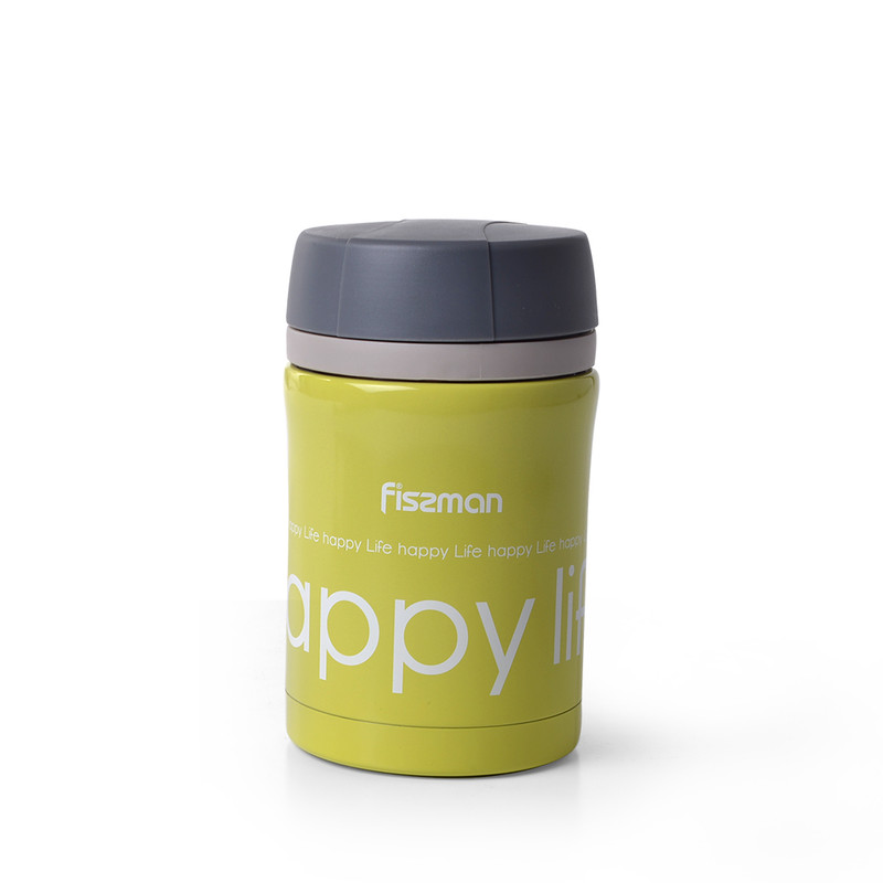 Fissman Vacuum Food Jar 450ml With Wide Mouth (Stainless Steel)