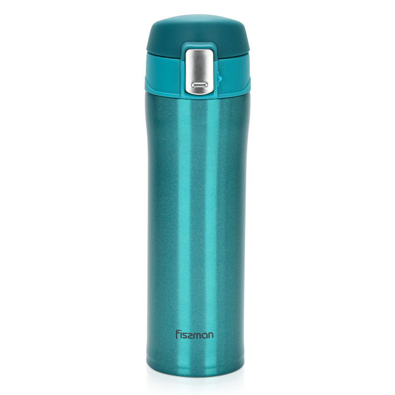 Fissman Double Wall Vacuum Travel Mug 450ml Blue (Stainless Steel)