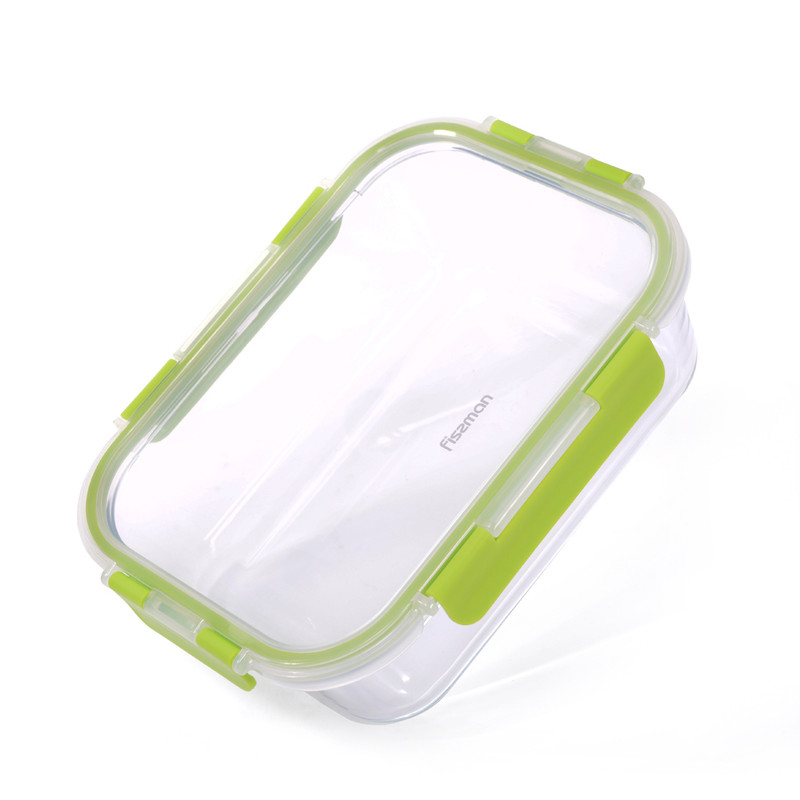 Fissman Container With Pp Lid 19x14x6cm/1000ml (Borosilicate Glass)