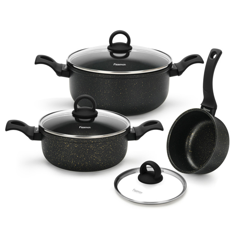 Fissman Cookware Set Grace 6 Pcs (Aluminium With Non-Stick Coating)
