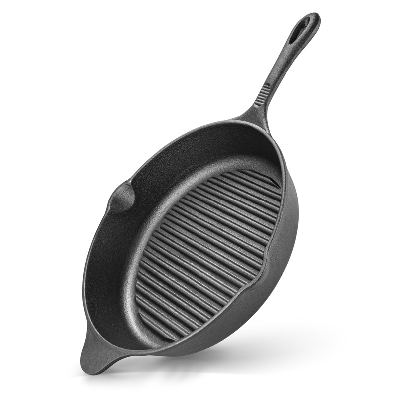 Fissman Grill Pan 30x6.3cm With Helper Handle (Cast Iron)