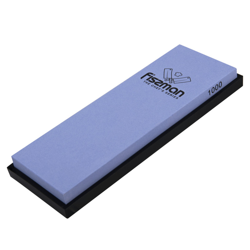 Fissman Whetstone 18x6x1.5cm 1000grit With Silicone Base (White Corundum)