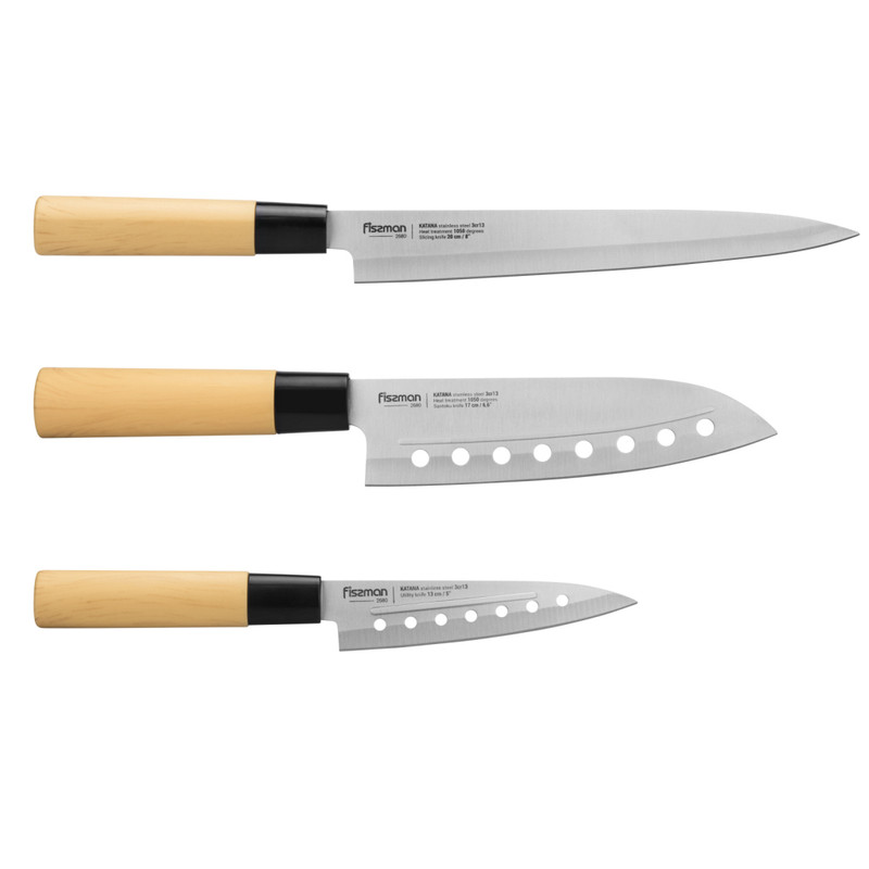 Fissman 3 Pcs Knife Set Katana (Stainless Steel)