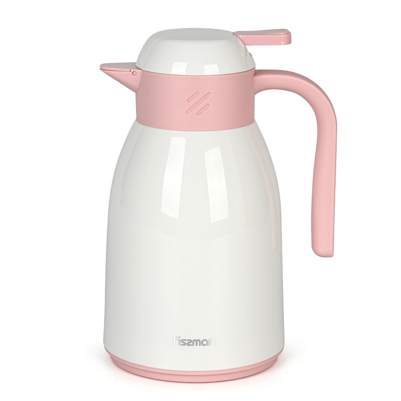 Fissman Vacuum Insulated Jug 1000ml Cream (Plastic Case With Glass Liner)