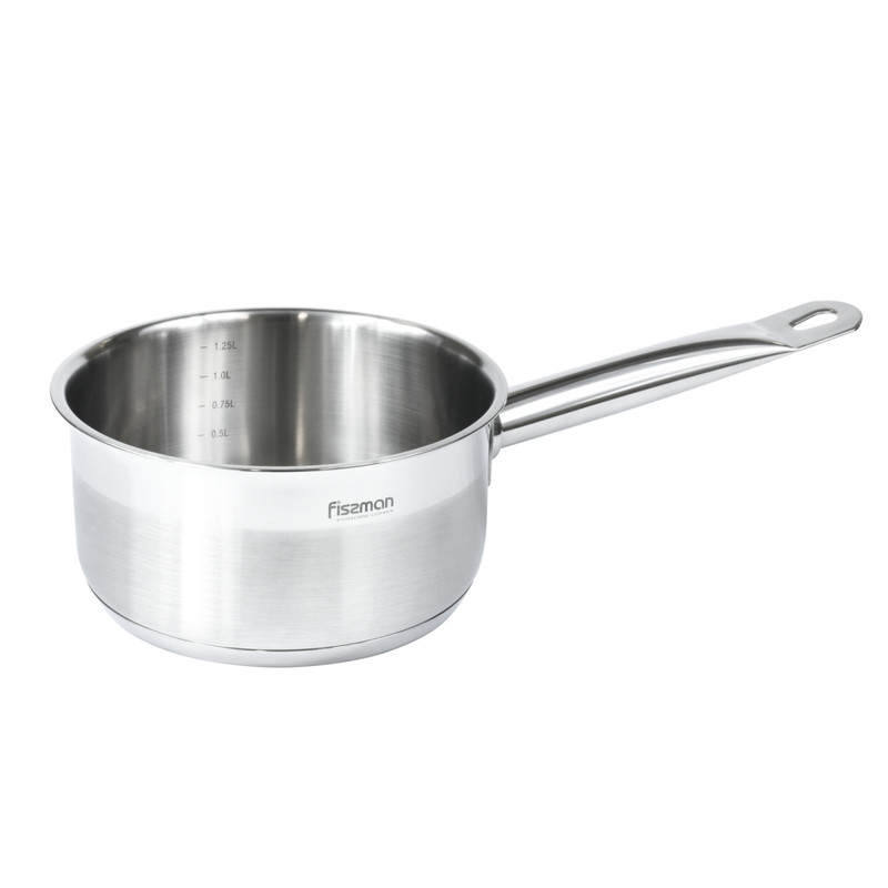 Fissman Sauce Pan 14x7cm/1.0LTR Without Lid (Stainless Steel)