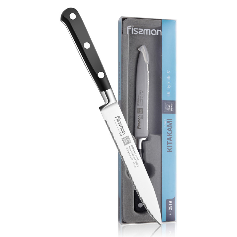 Fissman 5" Utility Knife Kitakami (X50crmov15 Steel)