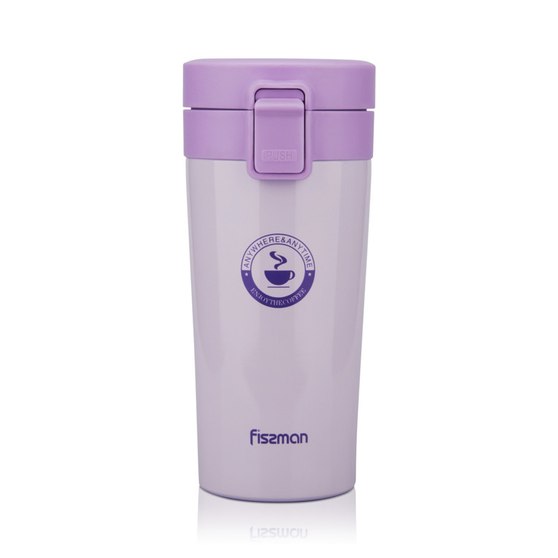 Fissman Double Wall Vacuum Travel Mug 320ml Lilac (Stainless Steel)