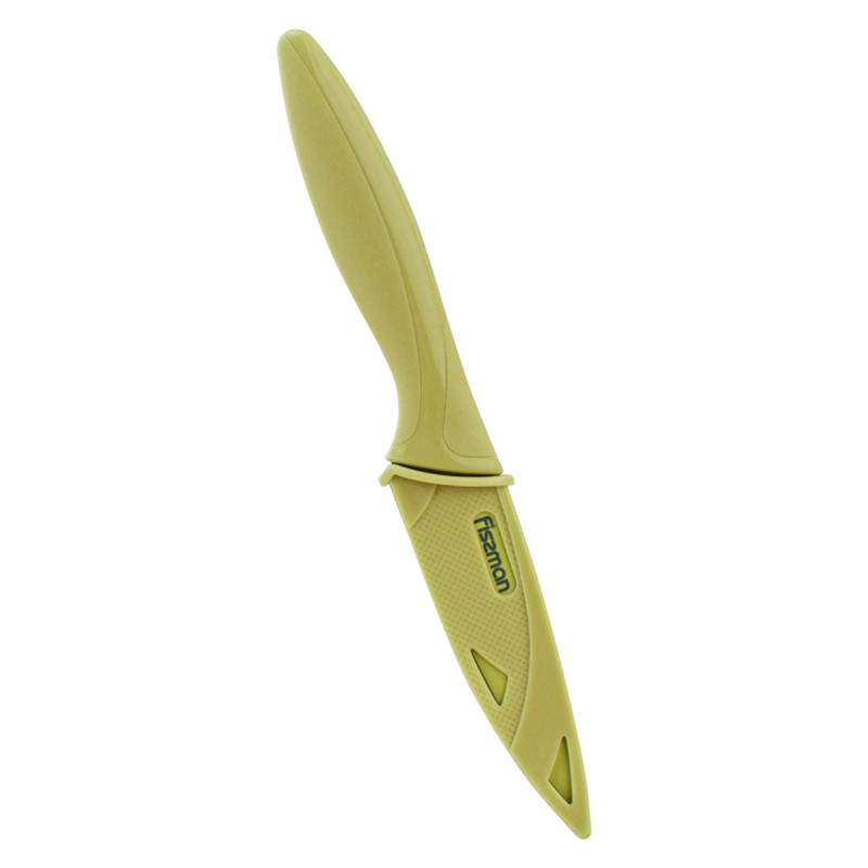 Fissman Stainless Paring Series Knife with Sheath Yellow 10cm