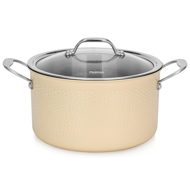 Fissman Casserole 24x13.5cm/6LTR With Glass Lid Brigitte