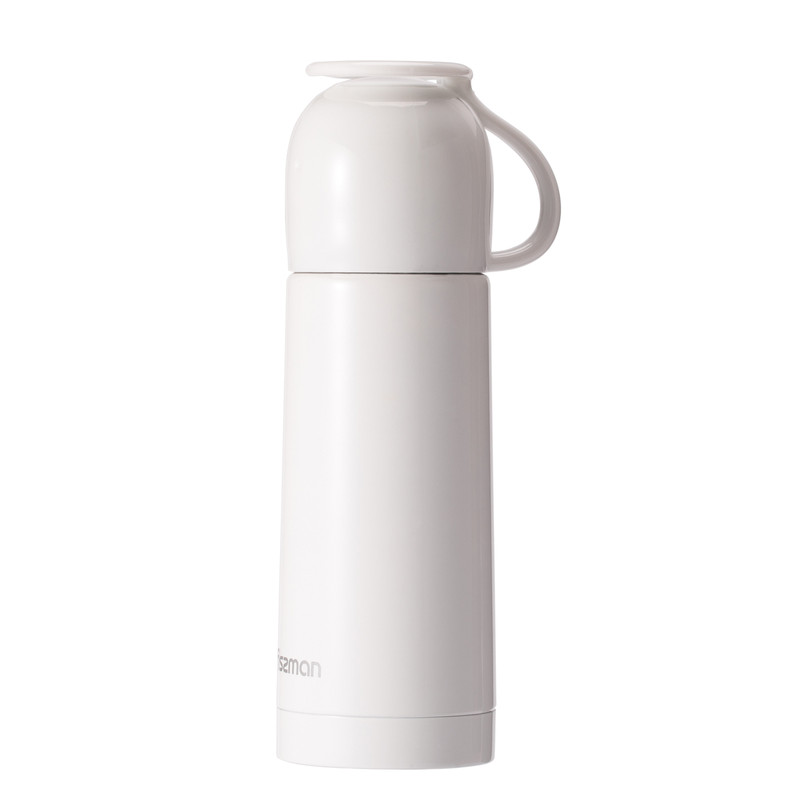 Fissman Double Wall Vacuum Bottle Angel 350ml White (Stainless Steel)
