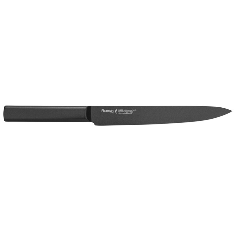 Fissman 8'' Slicing Knife Shinto With Black Non-Stick Coating (3cr13 Steel)
