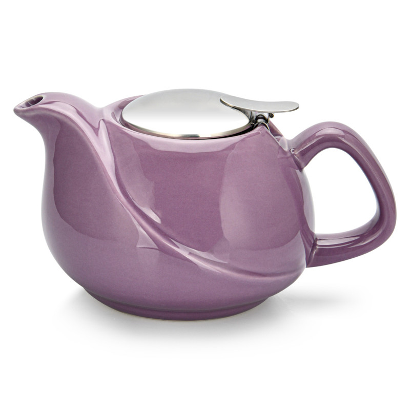 Fissman Teapot 750ml With A Metal Strainer Violet (Ceramic)