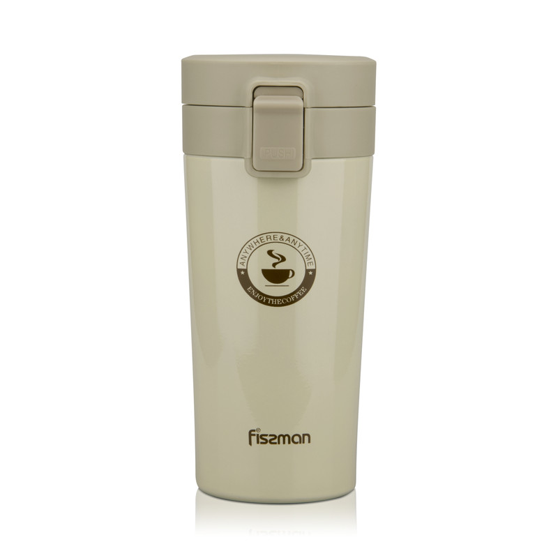 Fissman Double Wall Vacuum Travel Mug 320ml Ecru (Stainless Steel)