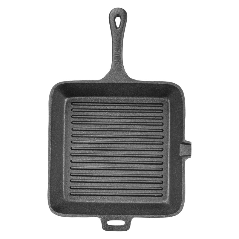 Fissman Square Grill Pan 26x4.5cm With Helper Handle (Cast Iron)