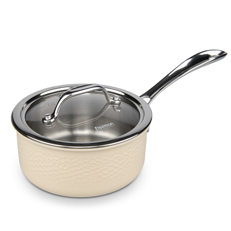Fissman Saucepan 16x7.5cm/1.4LTR With Glass Lid Brigitte