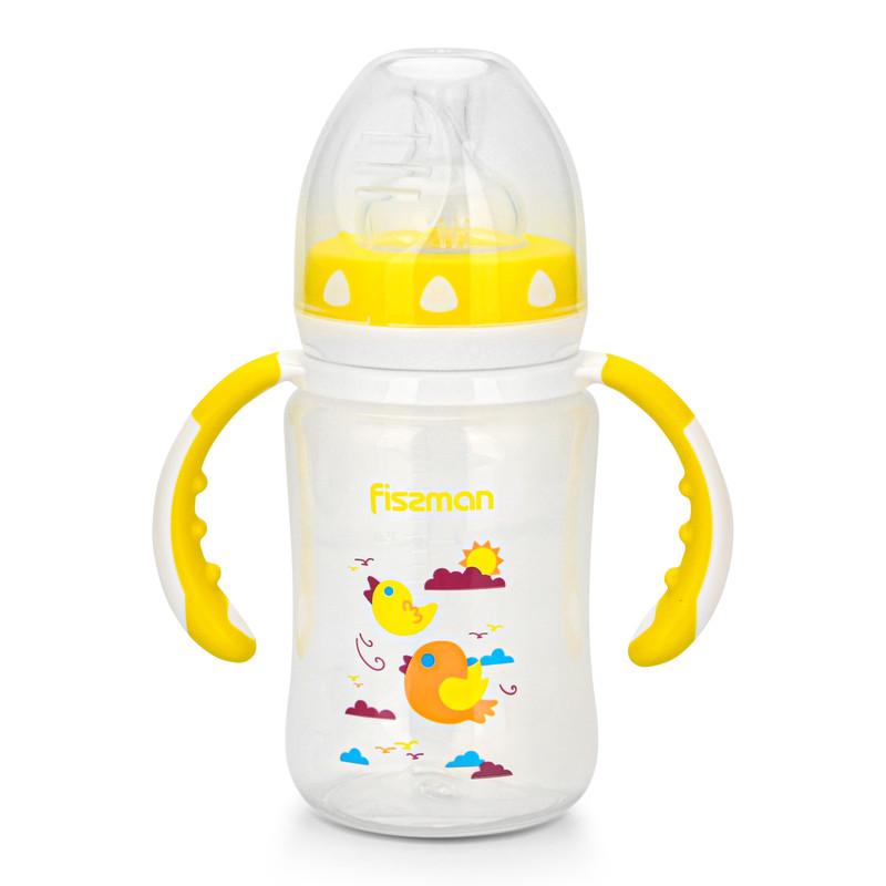 Fissman Feeding Bottle With Wide Neck And Handles 240ml (Plastic)