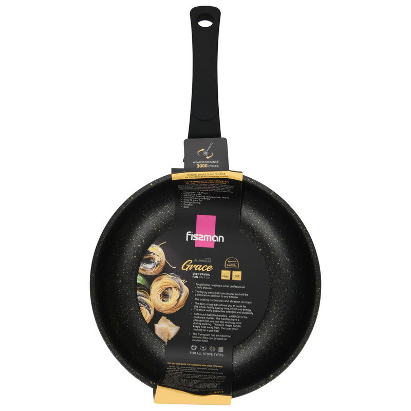 Fissman Deep Frying Pan Grace 24x7cm (Aluminum With Non-Stick Coating)