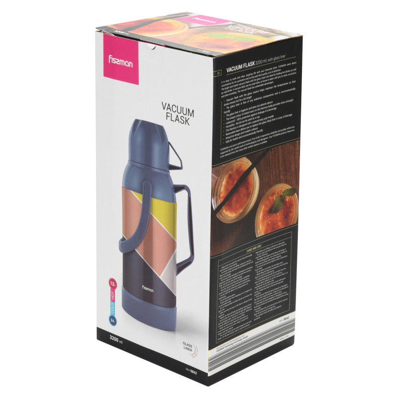 Fissman Vacuum Flask 3200ml (Steel Case With Glass Liner)