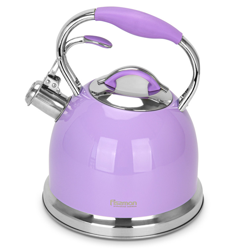 Fissman Whistling Tea Kettle 2.6LTR. Lilac Felicity (Stainless Steel)