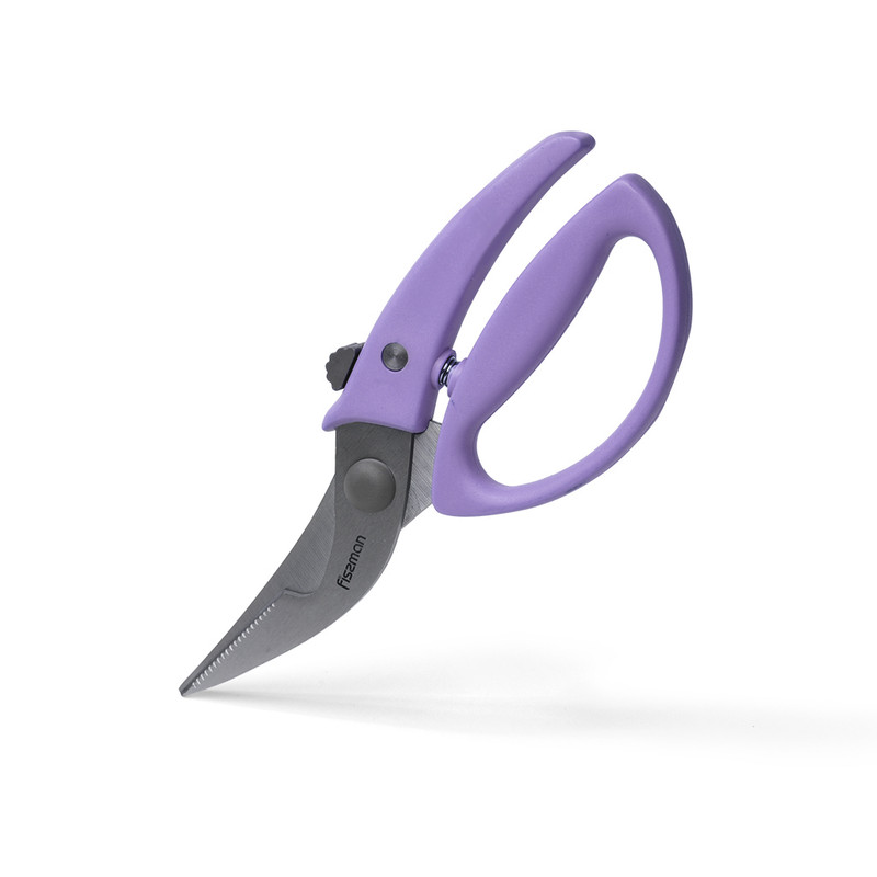 Fissman Multipurpose Heavy Duty Kitchen Scissor Purple/Grey 8x22.5cm