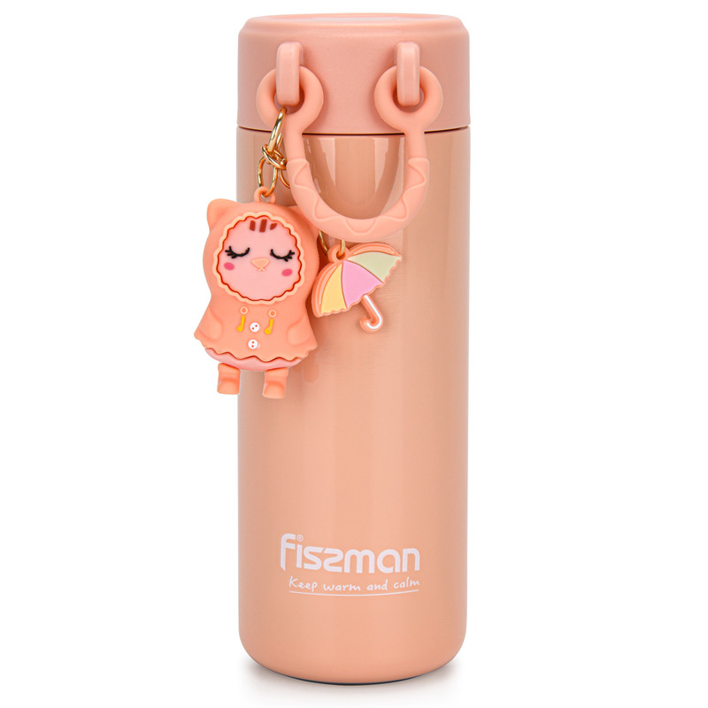 Fissman Double Wall Vacuum Flask 380ml Pink (Stainless Steel)