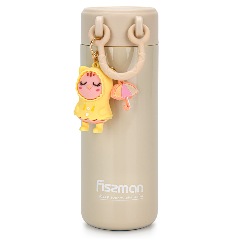 Fissman Double Wall Vacuum Flask 380ml Beige (Stainless Steel)