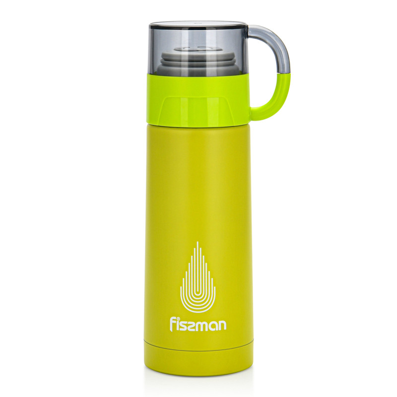 Fissman Double Wall Vacuum Bottle 350ml (Stainless Steel) Green