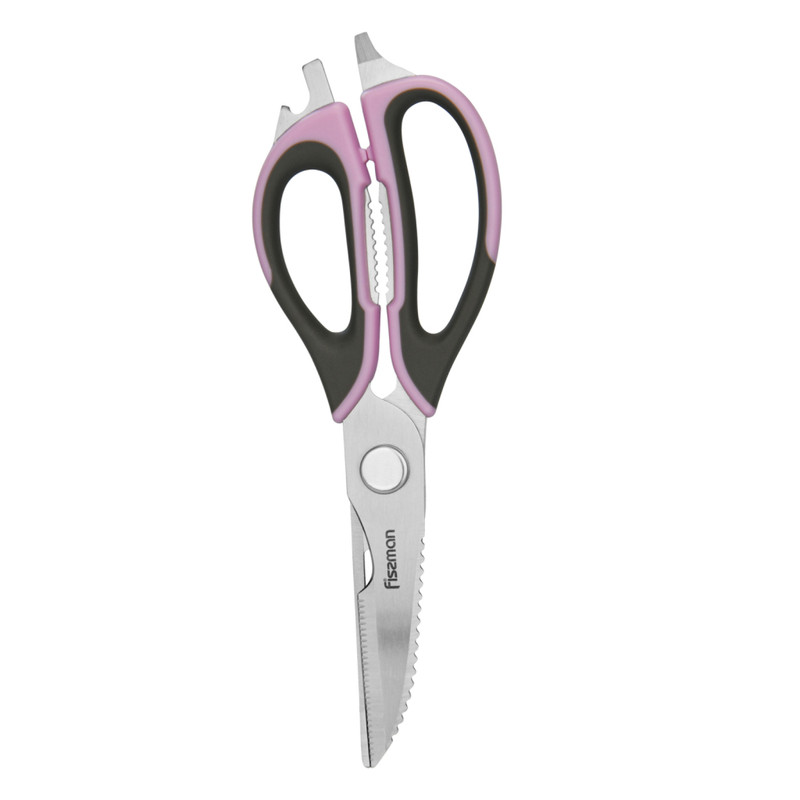 Fissman Kitchen Scissors Purple/Silver Multifunction Stainless Steel 23cm
