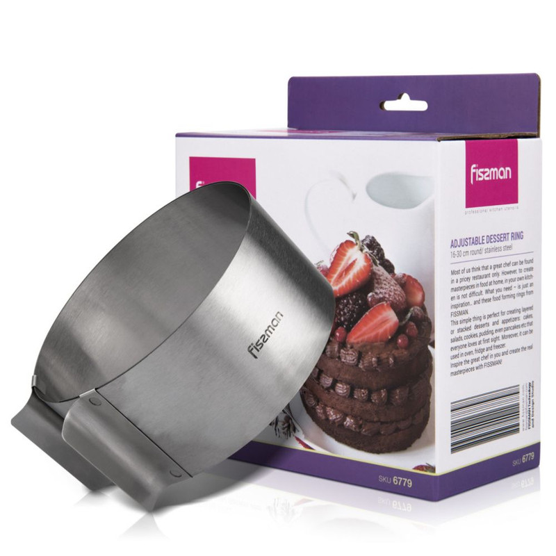 Fissman Adjustable Dessert Ring 16-30cm Round (Stainless Steel)