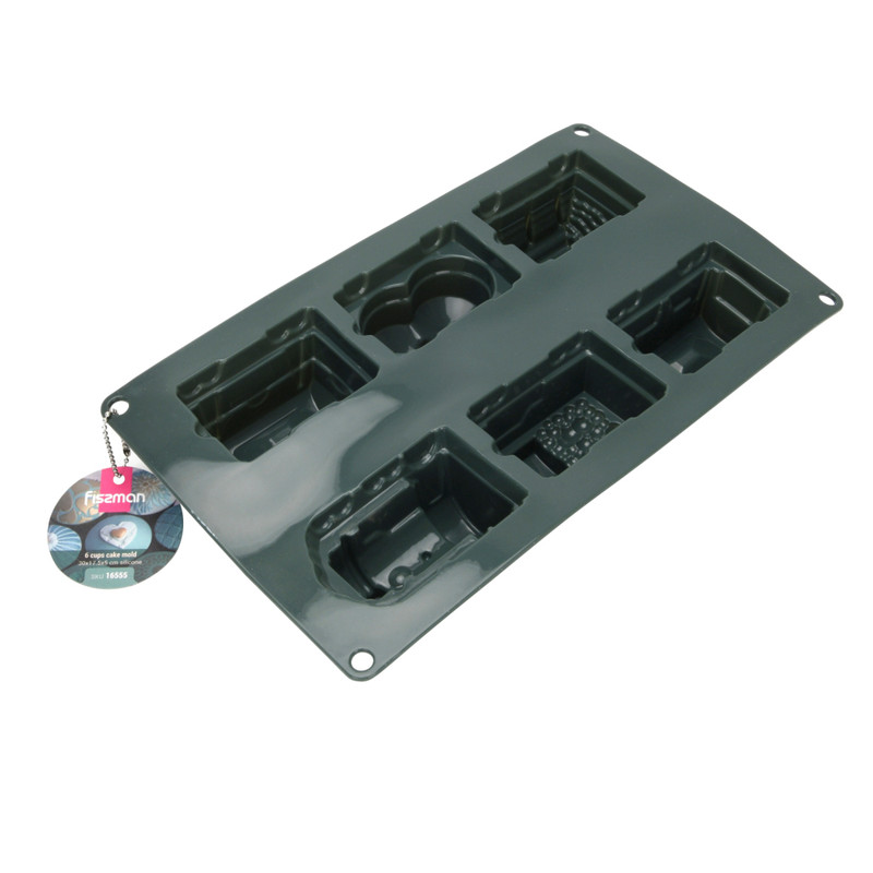 Fissman 6 Cups Cake Mold 30x17.5x5cm (Silicone)