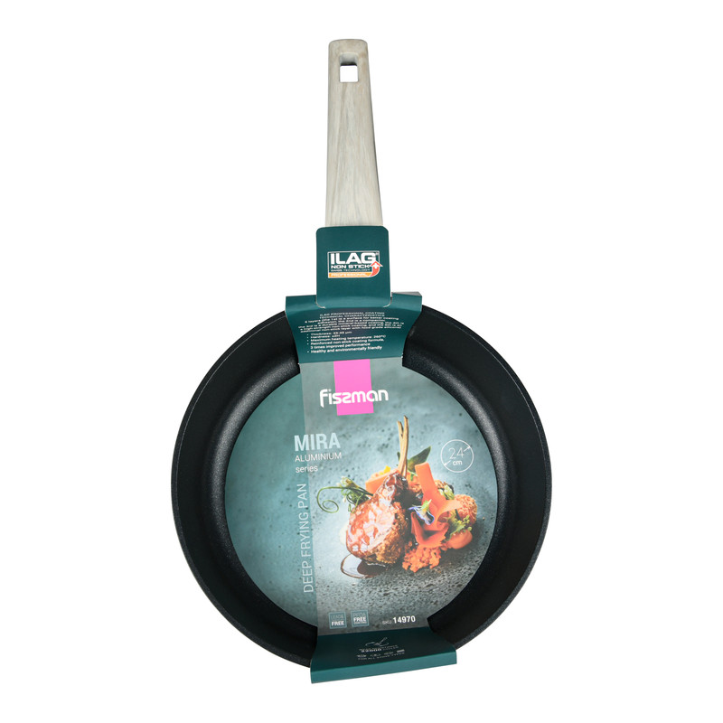 Fissman Deep Frying Pan Mira 24x6.8cm (Aluminum With Non-Stick Coating)
