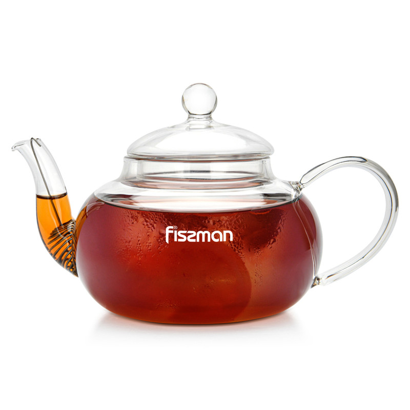 Fissman Tea Pot 600ml With Steel Infuser (Heat Resistant Glass)