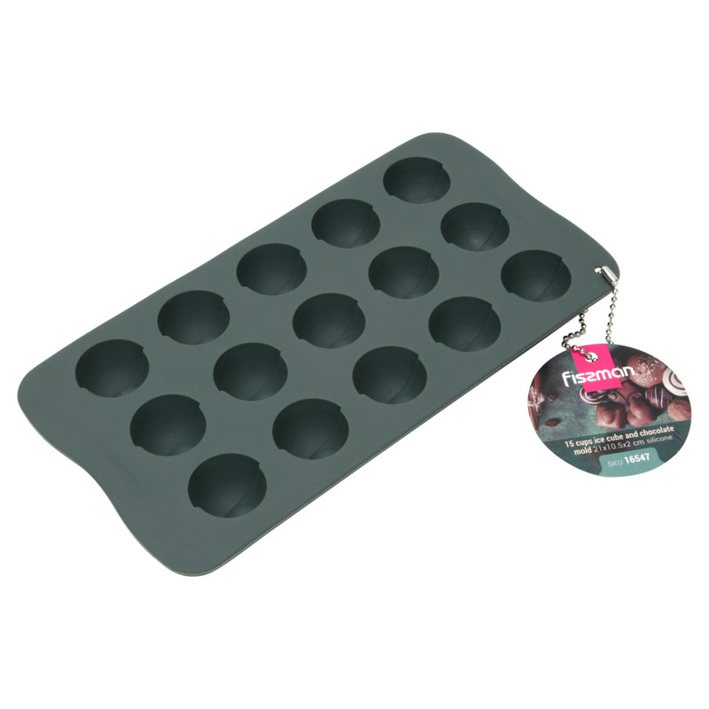 Fissman 15 Cups Ice Cube And Chocolate Mold 21x10.5x2cm (Silicone)