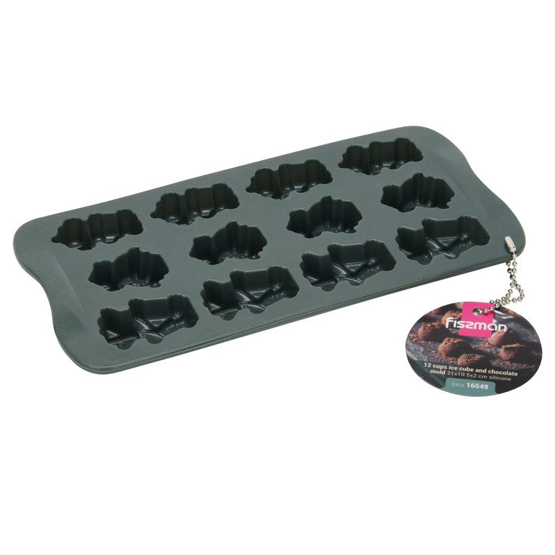 Fissman 12 Cups Ice Cube And Chocolate Mold 21x10.5x2cm (Silicone)