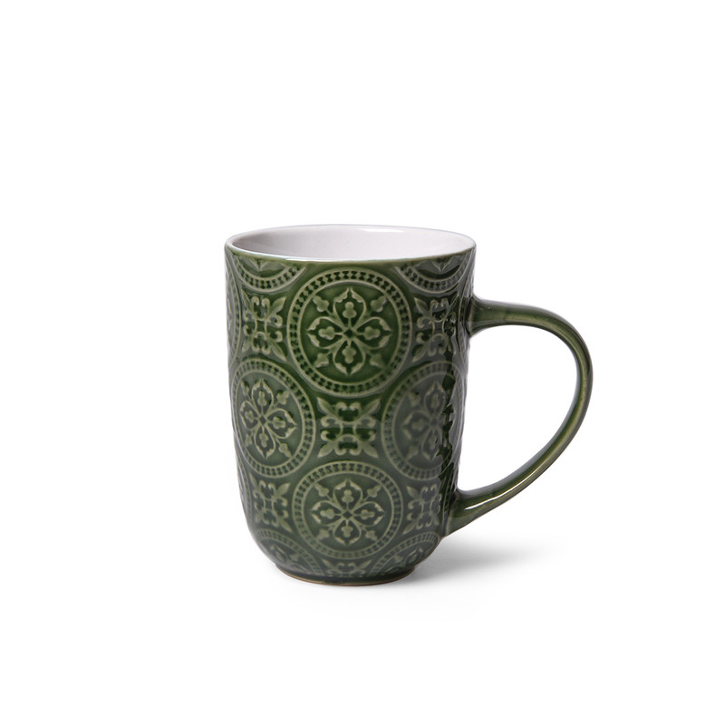 Fissman Mug 370ml Green (Ceramic)