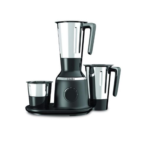 Clikon 3 in 1 Mixer Grinder with Stainless Steel Jars, Razor-sharp Blades