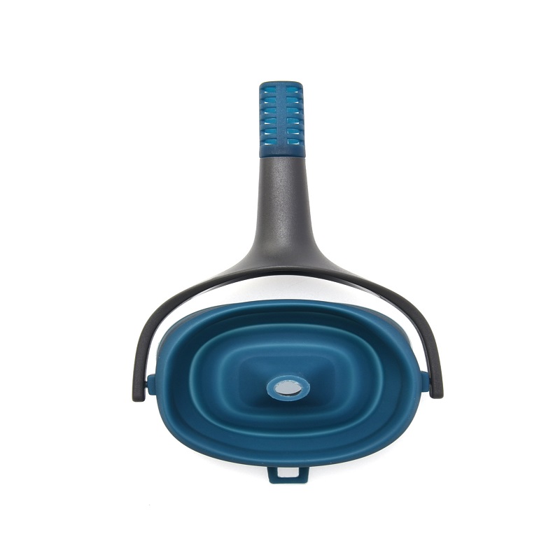 Foldable Silicone Funnel(S Size) Blue/Grey Color 14.3X8.1X4 Cm