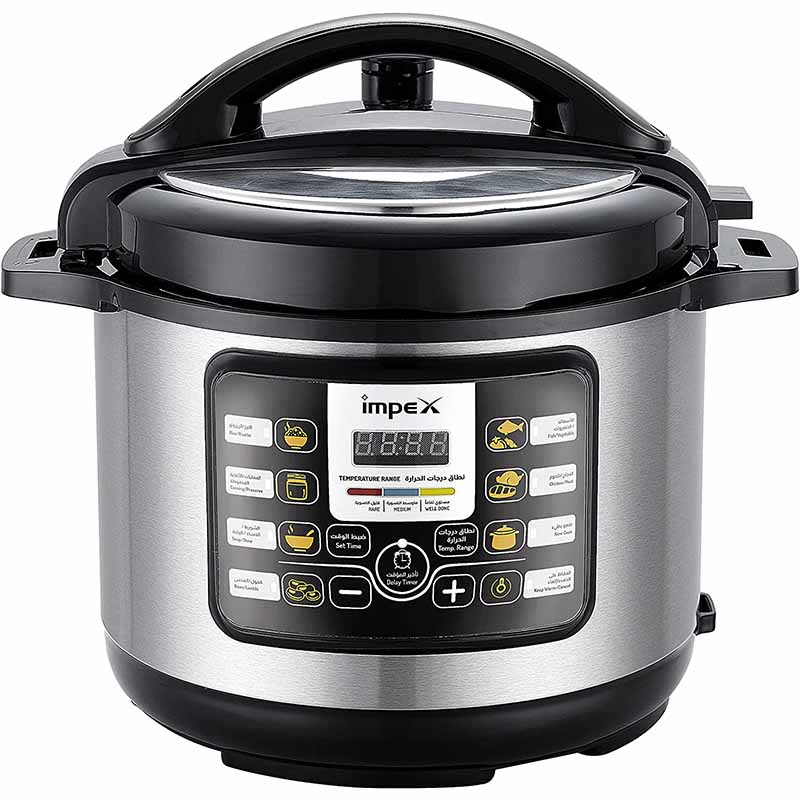 Impex EPC 6 Litre 1000W Automatic Electric Pressure Cooker with Multiple Cooking