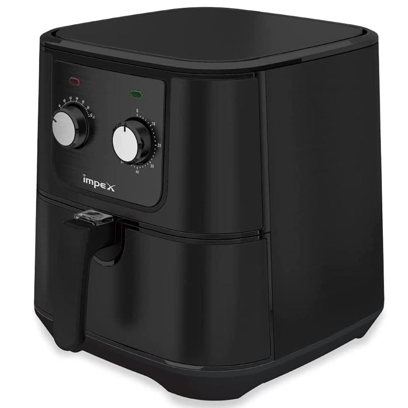 IMPEX 6L Mechanical Air Fryer - 6L Big Pot, 5.8L Non-Stick Frying Basket