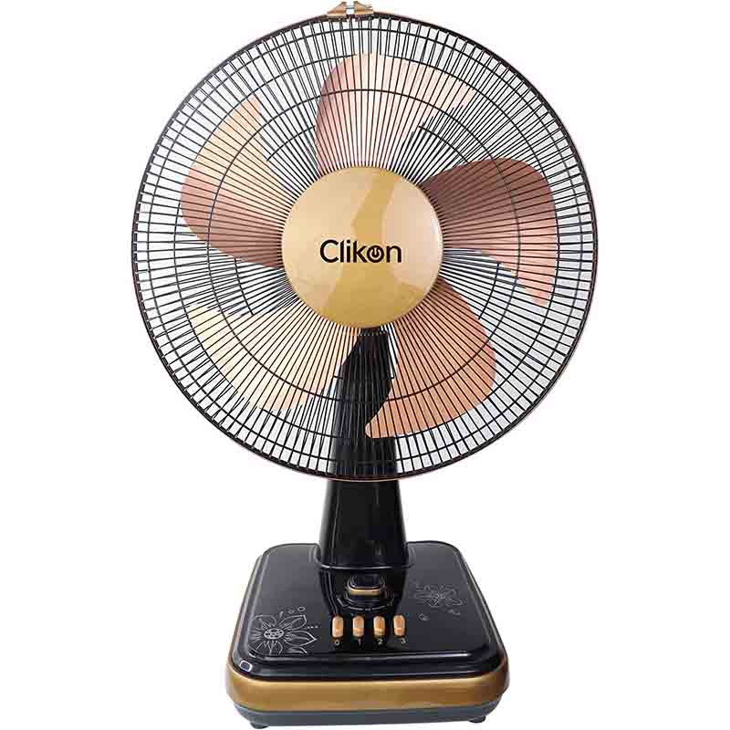 Clikon 16 Inch Table Fan with Strong Safety Grill, Swing Function, 3 Speed
