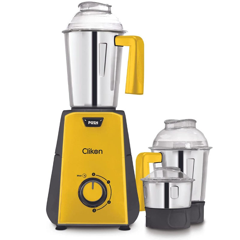 Clikon Ace 800W 3 in 1 Mixer Grinder with Stainless Steel Polished Jar Set