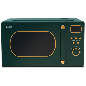 Clikon 22 Liter Retro Microwave Oven with Grill Function, Digital Control