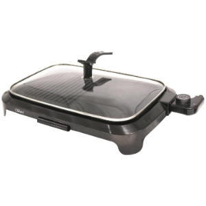 Clikon - Non-Stick Coated Grill with Glass Lid, Adjustable Temperature Control