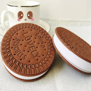 Biscuit Chocolate Kawaii Journal Rounded whole - Pink Chocolate, White Chocolate