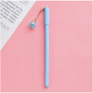 Kawaii Creative Pens with Glittery ball pendant