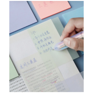 Transparent Sticky Note Pads Waterproof Self-Adhesive Memo Notepad Stationery.