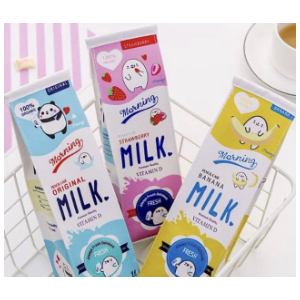 Creative Stationery Milk Carton Shape Pencil Bag.