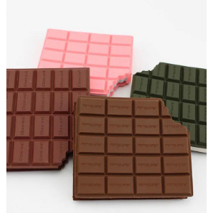Biscuit Chocolate Kawaii Journal Rectangular whole - Pink Chocolate, White Choco