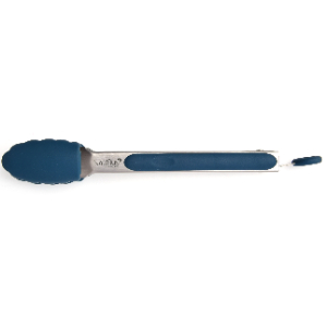 9'' Silicone Baking Tongs Blue Color 26.5X3.3X3.7 Cm